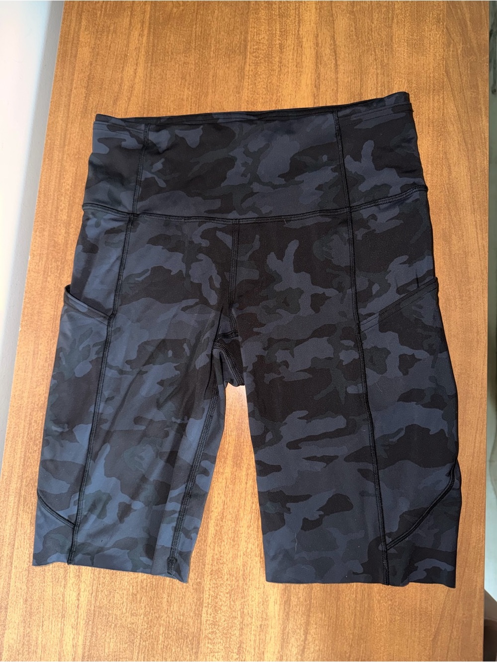 lululemon athletica Black Camo High-Rise Bike Shorts